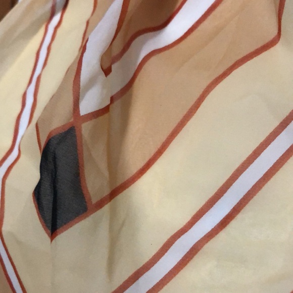 Gorgeous Vintage Scarf-Sheer-43x13-Earth Tones - Picture 4 of 12